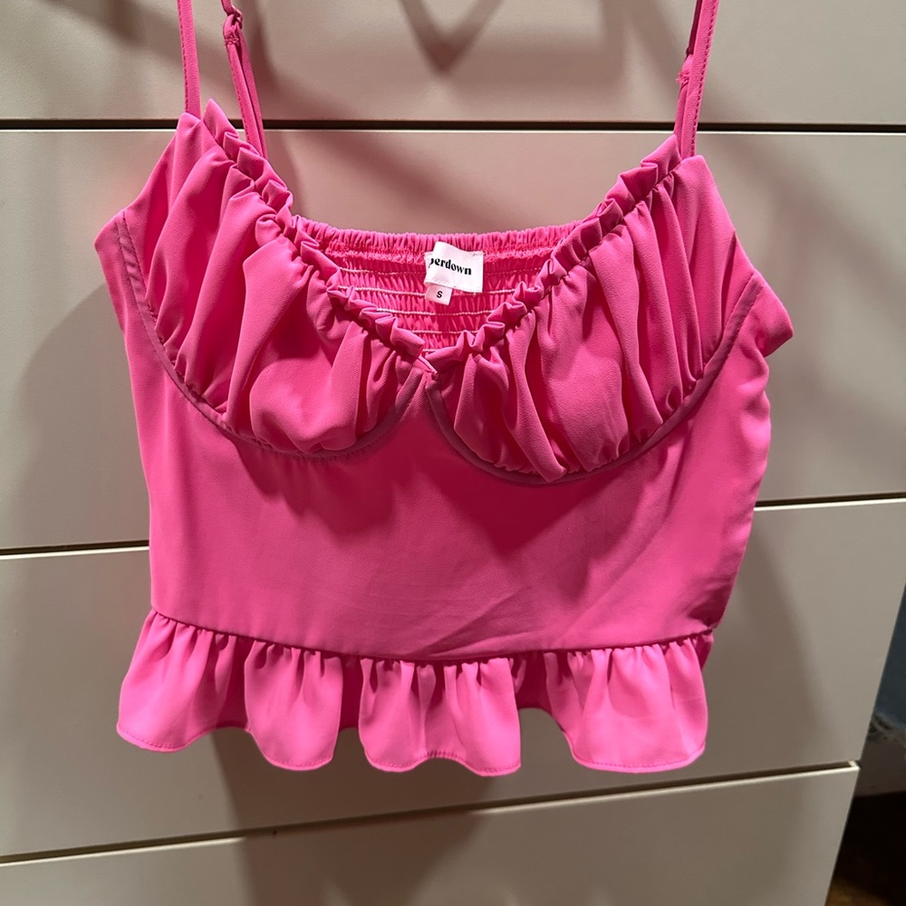 Hot pink superdown top